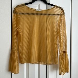 Aritzia Babaton Humbert Blouse - Mustard Yellow